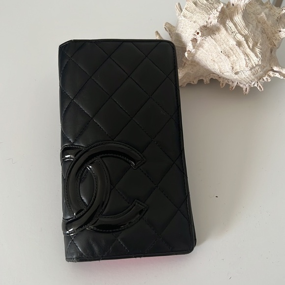 CHANEL Handbags - Chanel quilted Cambon black leather exterior and pink leather interior